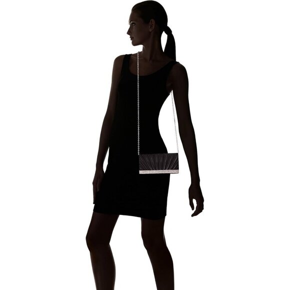 ❤️Chloe Satin Black Clutch for Women - Picture 6 of 6